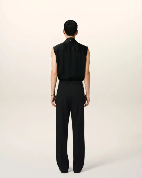 Cheap Wool Straight Fit Trousers Tailoring | Trousers