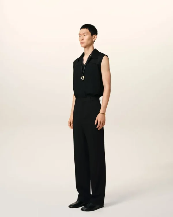 Cheap Wool Straight Fit Trousers Tailoring | Trousers
