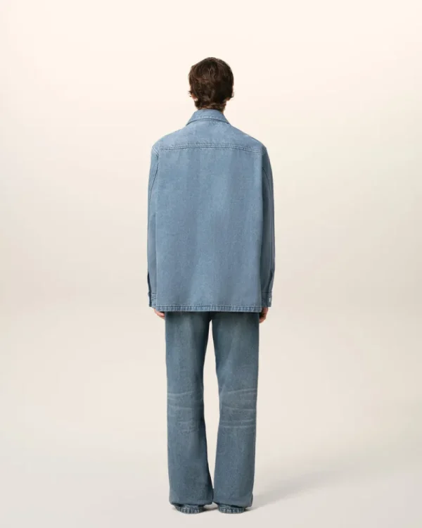 Online Blue Cotton Ami de Coeur Overshirt Coats & Jackets | Ami De Coeur