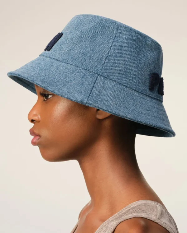 Hot Blue Cotton Patch Bucket Hat Women Hats & Beanies | Ami De Coeur