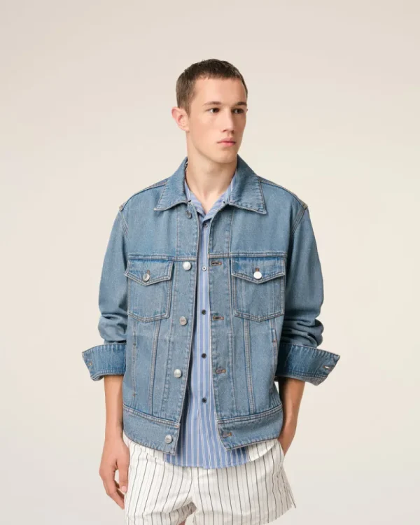 Store Blue Cotton Trucker Jacket Denim | Coats & Jackets