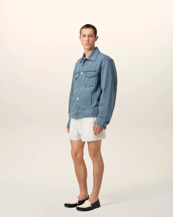 Store Blue Cotton Trucker Jacket Denim | Coats & Jackets