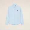 Best Sale Blue Cotton Button-Down Ami de Coeur Shirt Women Shirts | Ami De Coeur