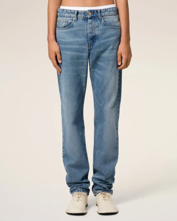 Clearance Blue Cotton Classic Fit Jeans Denim | Trousers