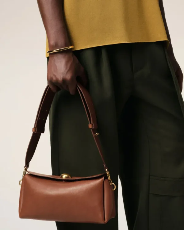 Clearance Brown Leather Carrousel Bag Women Crossbody Bags | Handbags