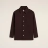 Shop Burgundy Cotton Ami de Coeur Overshirt Women Denim | Shirts