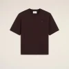 New Burgundy Cotton Tonal Ami de Coeur T-Shirt Women T-shirts & Polos | Ami De Coeur