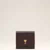 Fashion Burgundy Leather Paris Paris Compact Wallet Women Wallets | Small Leather Goods