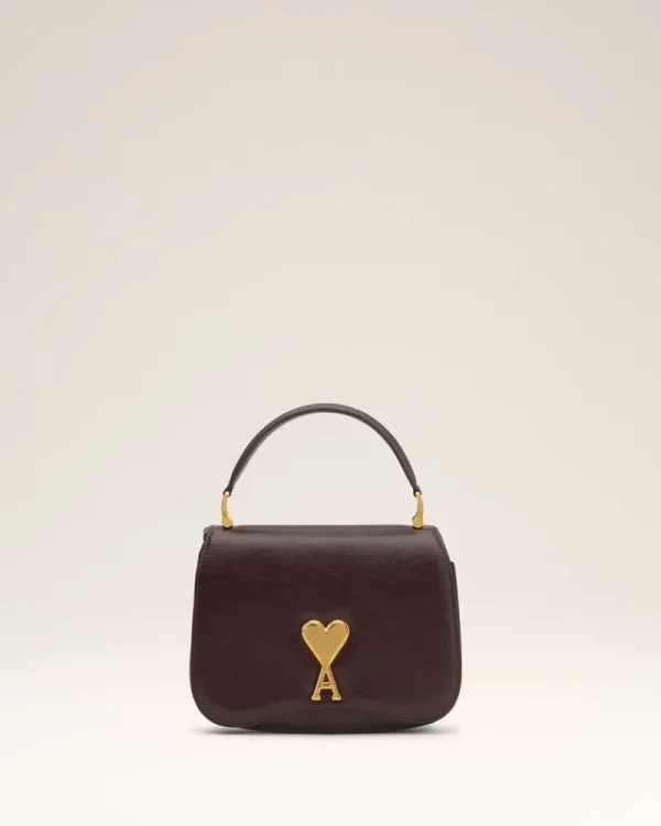 Clearance Burgundy Leather Top Handle Paris Paris Bag Women Crossbody Bags | Handbags