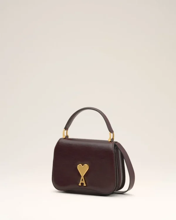 Clearance Burgundy Leather Top Handle Paris Paris Bag Women Crossbody Bags | Handbags