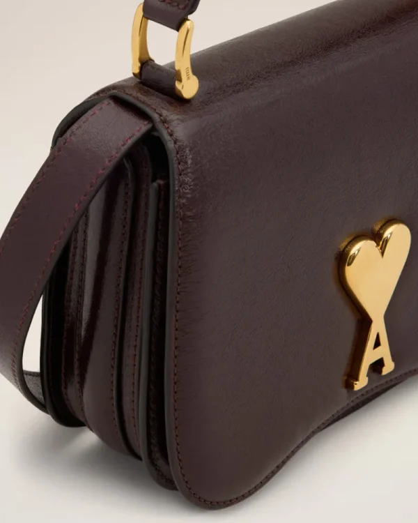 Clearance Burgundy Leather Top Handle Paris Paris Bag Women Crossbody Bags | Handbags