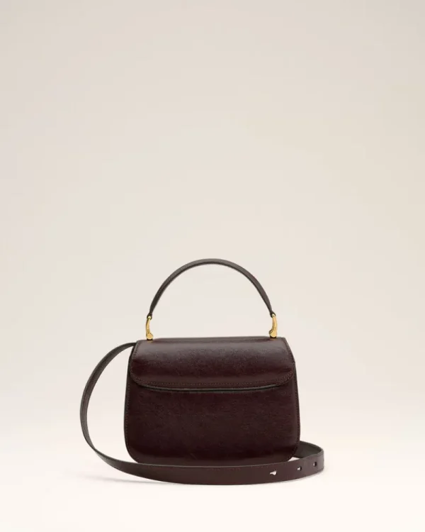 Clearance Burgundy Leather Top Handle Paris Paris Bag Women Crossbody Bags | Handbags