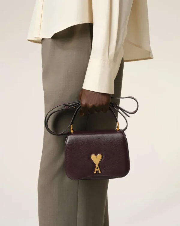 Clearance Burgundy Leather Top Handle Paris Paris Bag Women Crossbody Bags | Handbags
