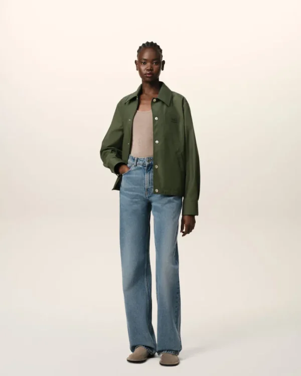 Clearance Green Buttoned Jacket Women Coats & Jackets | Coats & Jackets