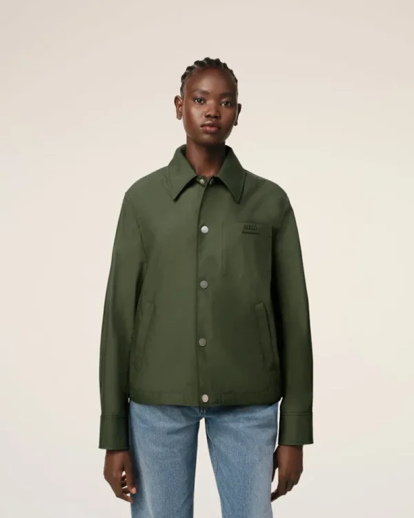 Clearance Green Buttoned Jacket Women Coats & Jackets | Coats & Jackets