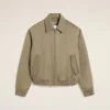 Hot Green Cotton Ami de Coeur Zipped Jacket Coats & Jackets | Ami De Coeur