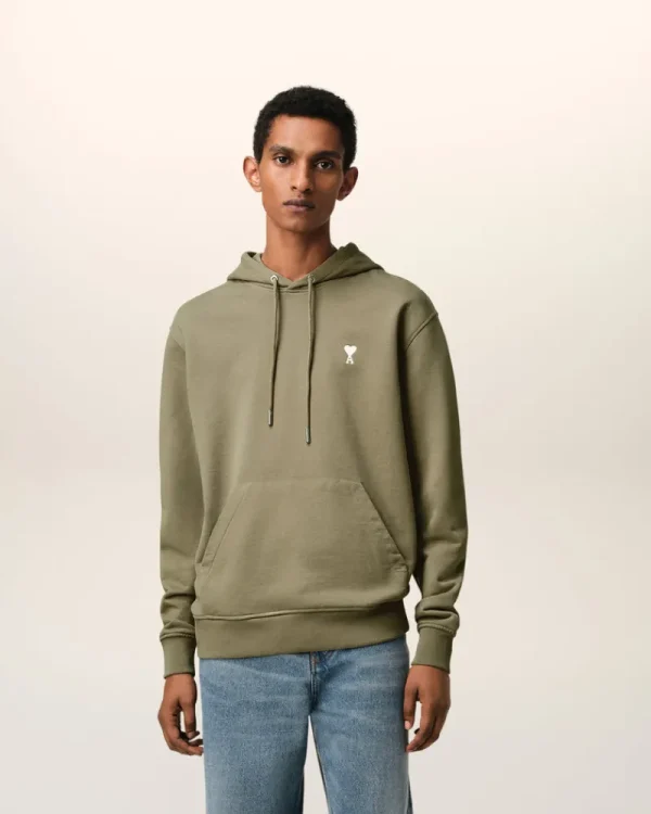 Clearance Green Cotton Ami de Coeur Hoodie Sweatshirts & Hoodies | Ami De Coeur