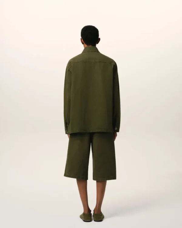 Discount Green Cotton Ami de Coeur Overshirt Coats & Jackets | Ami De Coeur