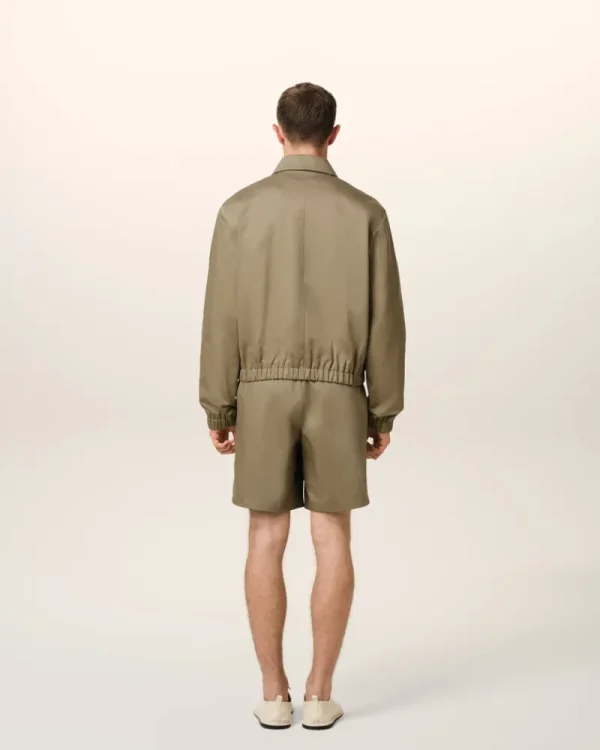 Hot Green Cotton Ami de Coeur Zipped Jacket Coats & Jackets | Ami De Coeur