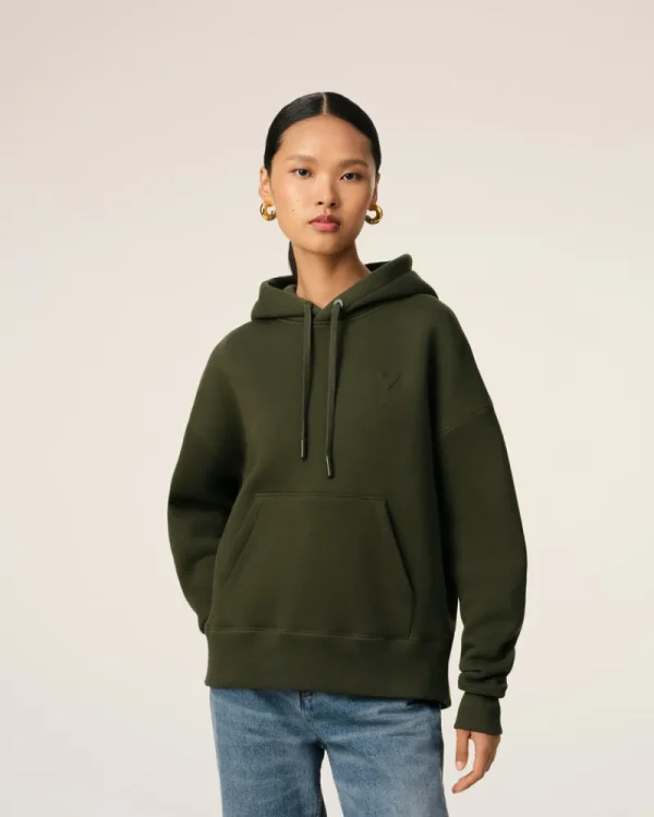 Best Sale Green Cotton Ami de Coeur Hoodie Women Sweatshirts & Hoodies | Ami De Coeur