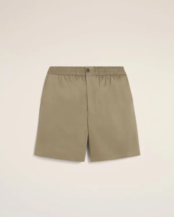 Cheap Green Cotton Elasticated Waist Shorts Shorts