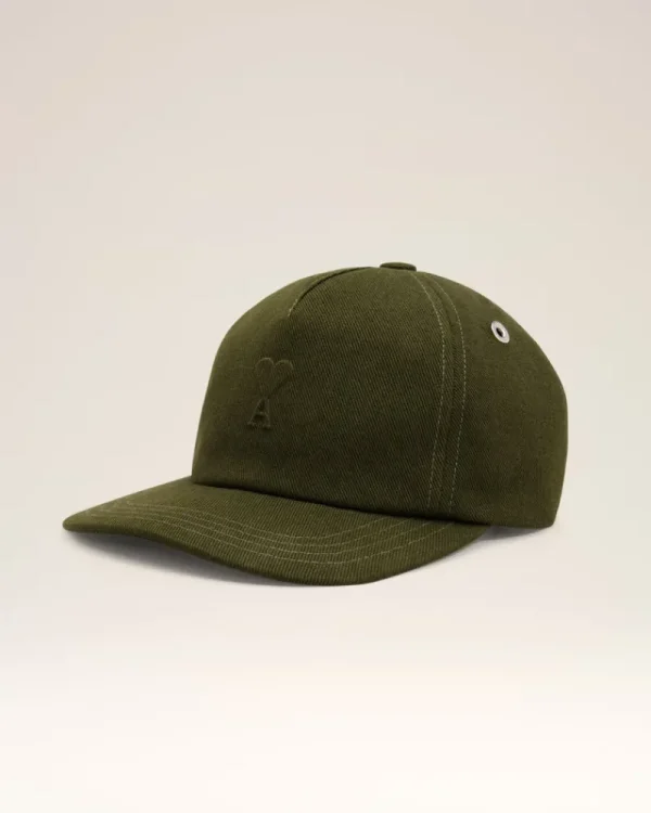 Fashion Green Cotton Embossed Ami de Coeur Cap Women Caps | Ami De Coeur