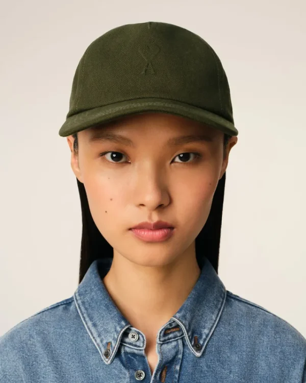 Fashion Green Cotton Embossed Ami de Coeur Cap Women Caps | Ami De Coeur