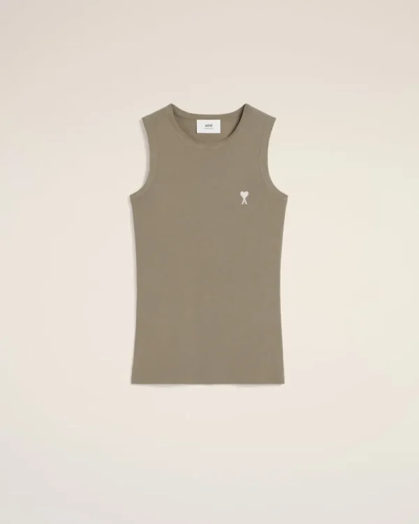 Best Sale Green Cotton Rib Ami de Coeur Tanktop T-shirts & Polos | Ami De Coeur