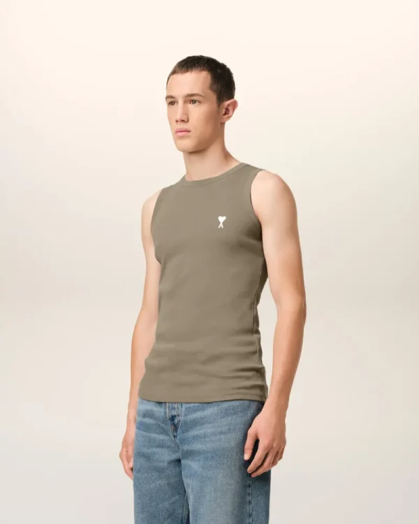 Best Sale Green Cotton Rib Ami de Coeur Tanktop T-shirts & Polos | Ami De Coeur