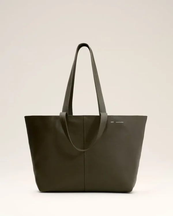 Cheap Green Leather Midi Tote Bag Women Tote Bags | Bags
