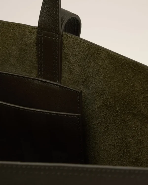 Cheap Green Leather Midi Tote Bag Women Tote Bags | Bags