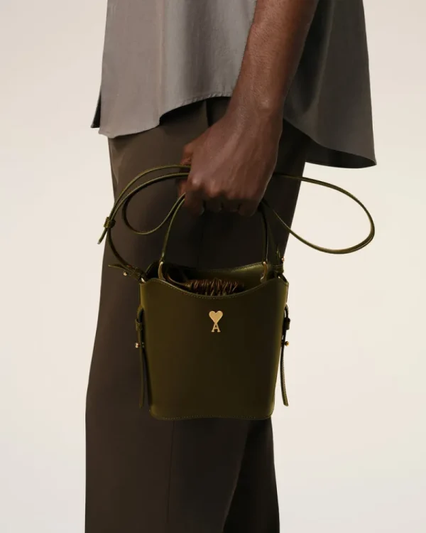 Best Sale Green Leather Mini Paris Paris Bucket Bag Women Crossbody Bags | Handbags