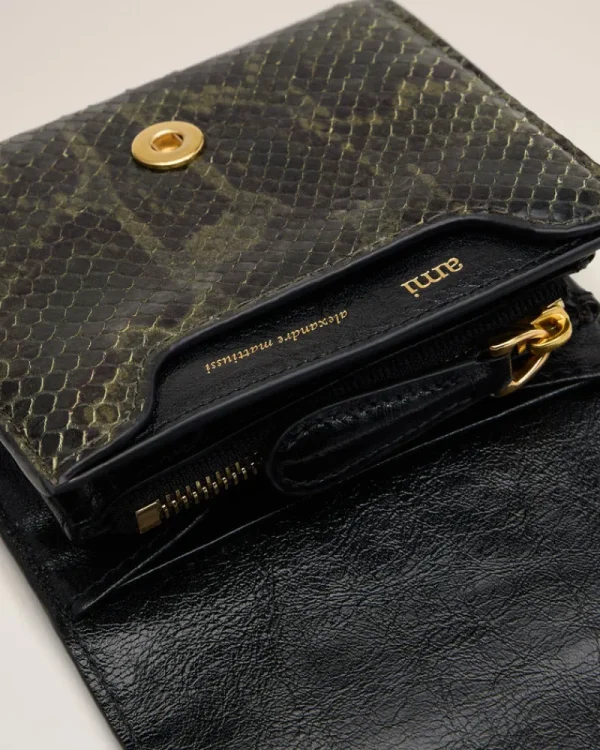 Outlet Green Leather Paris Paris Wallet Women Wallets | Small Leather Goods