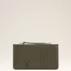 Best Sale Green Leather Zipped Card Holder Women Card Holders | Small Leather Goods