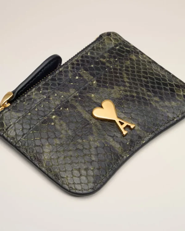 Best Sale Green Leather Zipped Card Holder Women Card Holders | Small Leather Goods