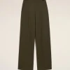 Cheap Green Wool Sailor Trousers Women Trousers
