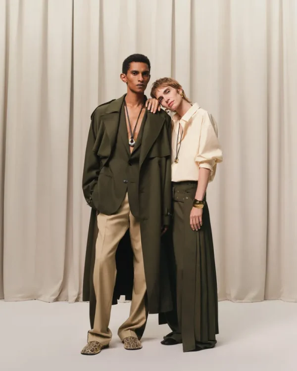 Discount Green Wool Semi-Lined Jacket Coats & Jackets