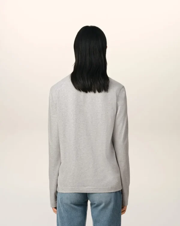 Best Grey Cotton Ami de Coeur Long Sleeves T-Shirt Women T-shirts & Polos | Ami De Coeur