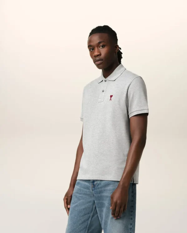 Sale Grey Cotton Ami de Coeur Polo Shirt Women T-shirts & Polos | Ami De Coeur