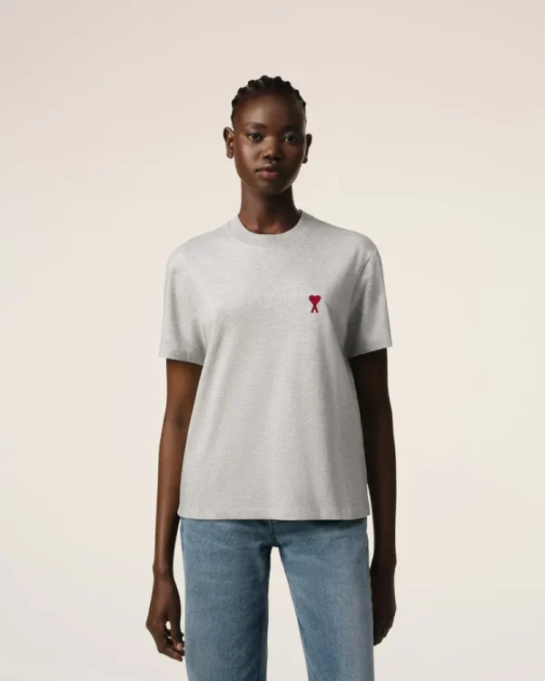 Cheap Grey Cotton Ami de Coeur T-Shirt Women T-shirts & Polos | Ami De Coeur