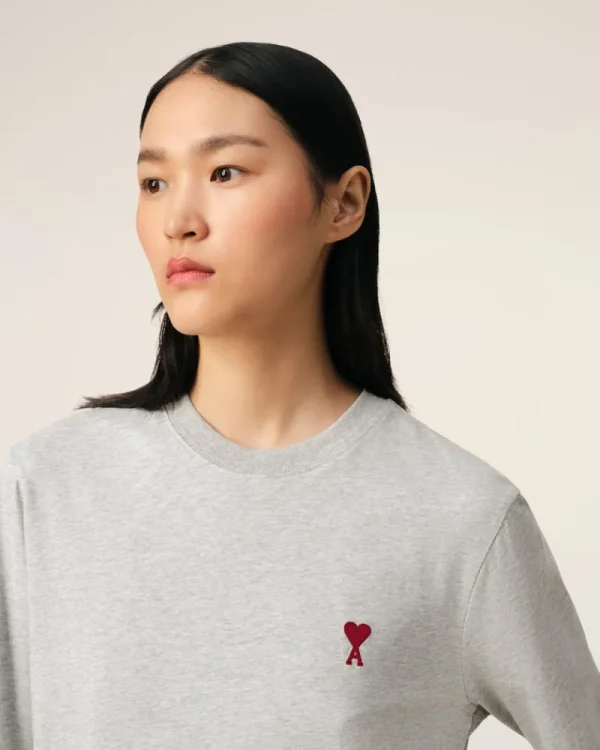 Best Grey Cotton Ami de Coeur Long Sleeves T-Shirt Women T-shirts & Polos | Ami De Coeur