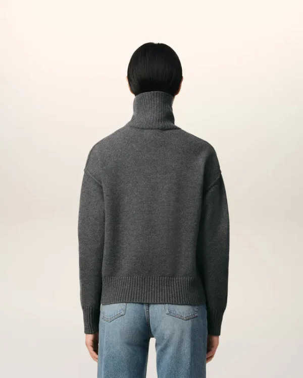 Clearance Grey Wool Ami de Coeur Sweater Women Sweaters & Cardigans | Ami De Coeur
