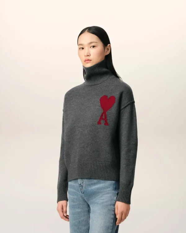 Clearance Grey Wool Ami de Coeur Sweater Women Sweaters & Cardigans | Ami De Coeur
