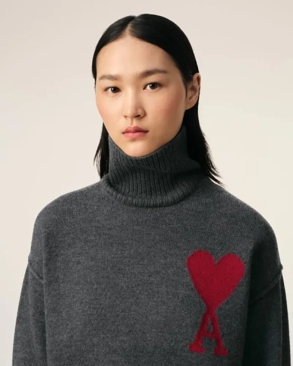 Clearance Grey Wool Ami de Coeur Sweater Women Sweaters & Cardigans | Ami De Coeur