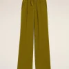 Online Khaki Flare Fit Elasticated Trousers Women Trousers