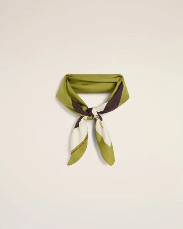 Online Khaki Silk Tricolor Bandana Women Scarves & Gloves | Scarves & Gloves