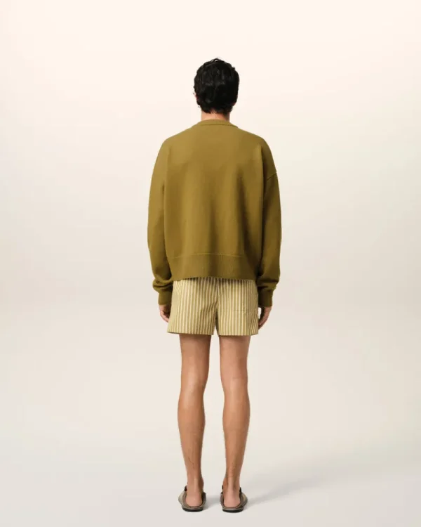 Cheap Khaki Wool Knit Ami de Coeur Crewneck Cardigan Sweaters & Cardigans | Ami De Coeur