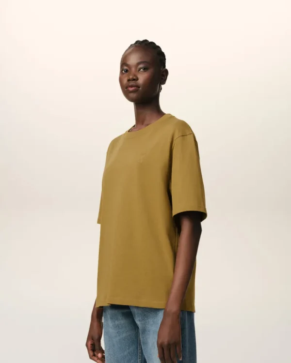 Discount Mustard Cotton Tonal Ami de Coeur T-Shirt Women T-shirts & Polos | Ami De Coeur