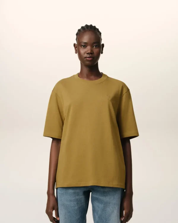 Discount Mustard Cotton Tonal Ami de Coeur T-Shirt Women T-shirts & Polos | Ami De Coeur