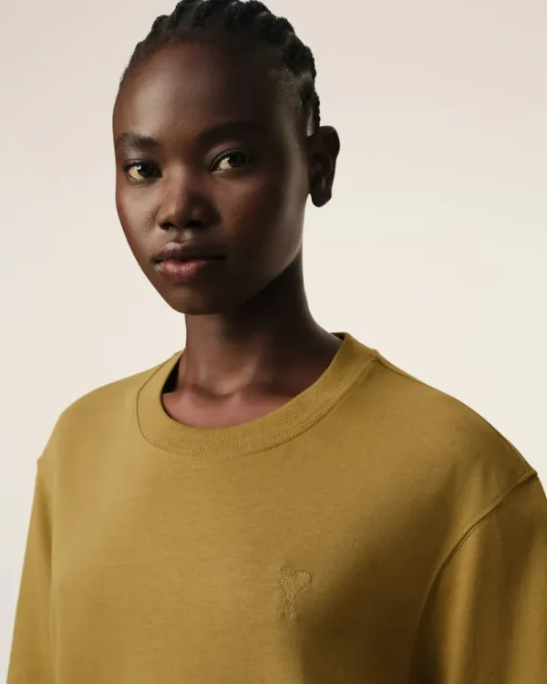 Discount Mustard Cotton Tonal Ami de Coeur T-Shirt Women T-shirts & Polos | Ami De Coeur
